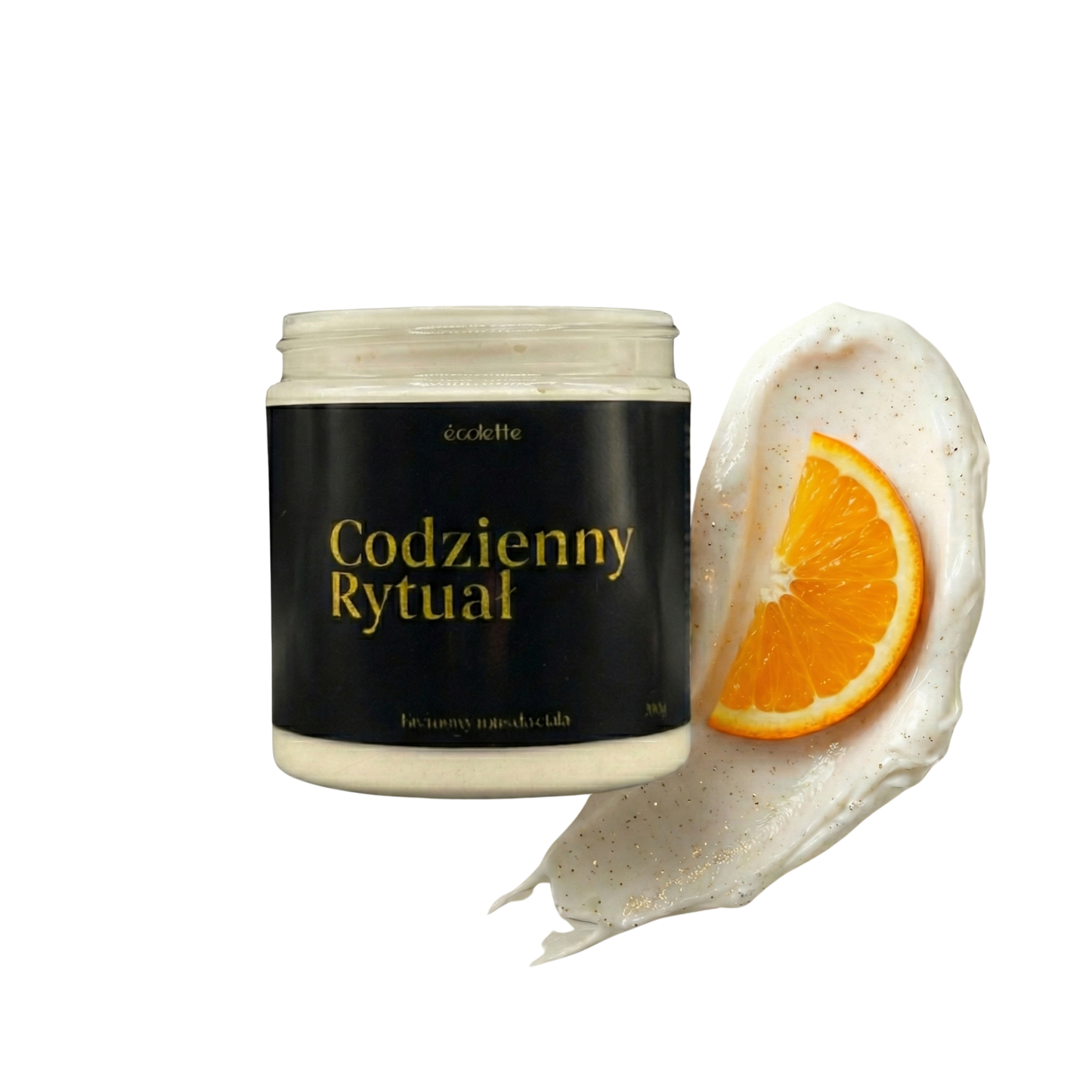 Mus do ciała Codzienny Rytuał Écolette z puszystą, kremową strukturą.