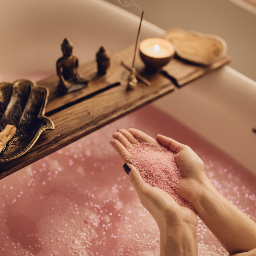 Naturalny puder do kąpieli Écolette rozpuszczany w wodzie, tworzy relaksującą kąpiel i otula ciało aromatyczną pianą.